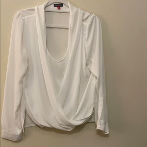 Vince Camuto White Wrap Blouse